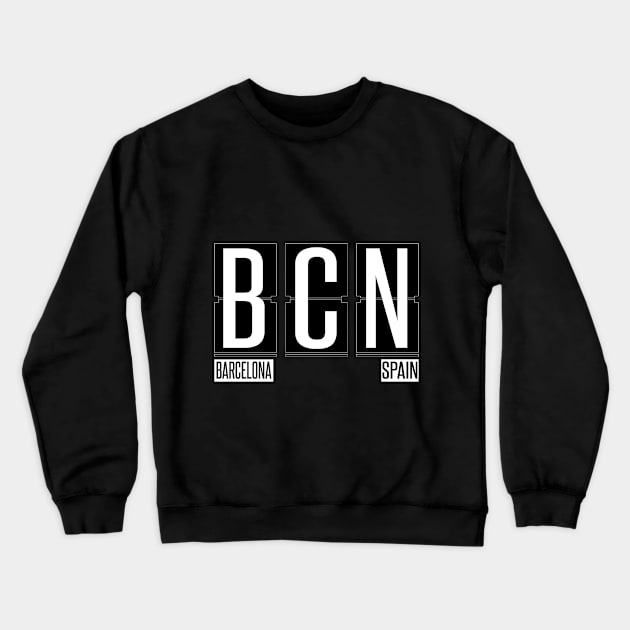 BCN - Barcelona Spain Souvenir or Gift Shirt Apparel Crewneck Sweatshirt by HopeandHobby